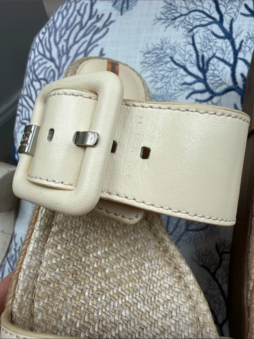 Sam Edelman Carson Espadrille Wedge Sandals Bleached Wheat Size 8